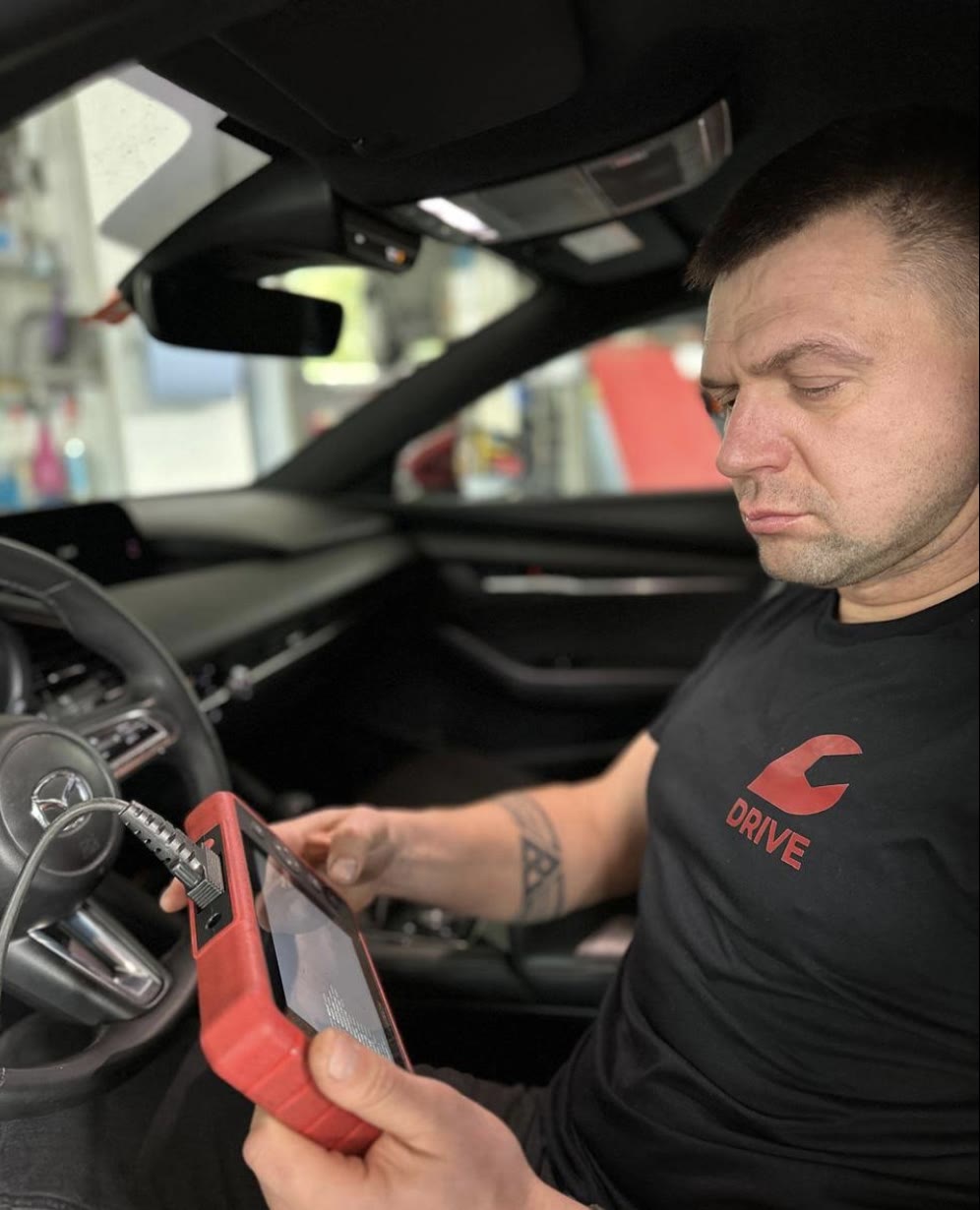 Vehicle diagnostics in progress